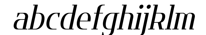 Flatory Serif SemiCondensed Italic Font LOWERCASE