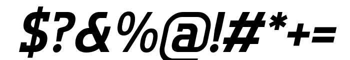 Flatory Slab Bold SemiCondensed Italic Font OTHER CHARS