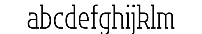 Flatory Slab ExtraLight Condensed Font LOWERCASE