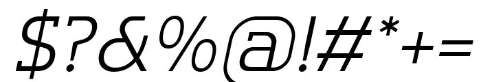 Flatory Slab ExtraLight Italic Font OTHER CHARS
