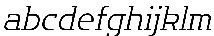 Flatory Slab ExtraLight Italic Font LOWERCASE