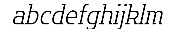 Flatory Slab ExtraLight SemiCondensed Italic Font LOWERCASE