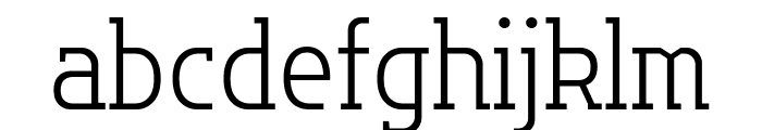 Flatory Slab ExtraLight SemiCondensed Font LOWERCASE
