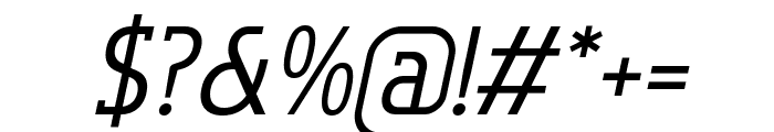 Flatory Slab Light Condensed Italic Font OTHER CHARS