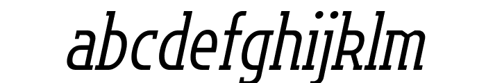 Flatory Slab Light Condensed Italic Font LOWERCASE