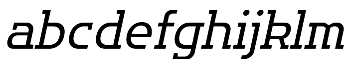 Flatory Slab Light Italic Font LOWERCASE