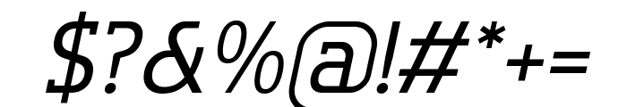 Flatory Slab Light SemiCondensed Italic Font OTHER CHARS
