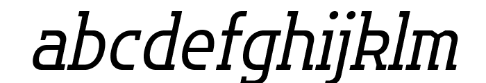 Flatory Slab Light SemiCondensed Italic Font LOWERCASE