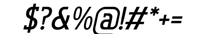 Flatory Slab Medium Condensed Italic Font OTHER CHARS