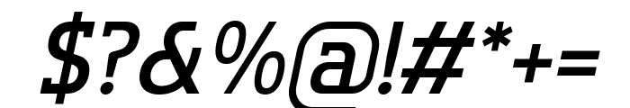 Flatory Slab Medium SemiCondensed Italic Font OTHER CHARS
