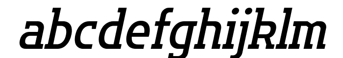 Flatory Slab Medium SemiCondensed Italic Font LOWERCASE