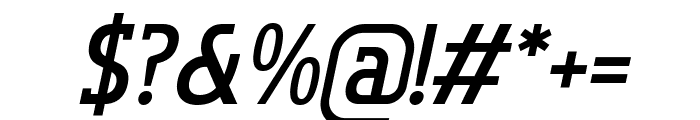 Flatory Slab SemiBold Condensed Italic Font OTHER CHARS