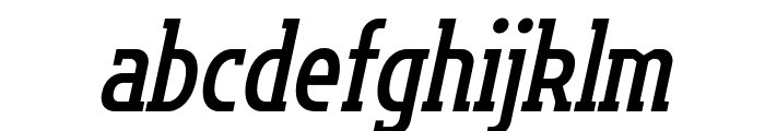 Flatory Slab SemiBold Condensed Italic Font LOWERCASE