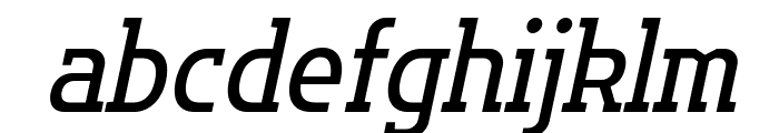 Flatory Slab SemiCondensed Italic Font LOWERCASE