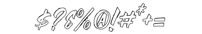 FlickWaver Outline Font OTHER CHARS