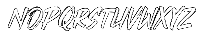 FlickWaver Outline Font UPPERCASE