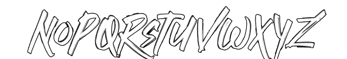 FlickWaver Outline Font LOWERCASE