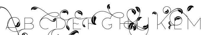 Flor Second Leaf Font LOWERCASE