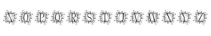 Flora Crest Monogram Font UPPERCASE