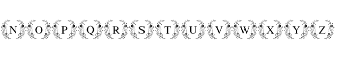 Flora Crest Font LOWERCASE
