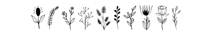 Flora In Minimal Font OTHER CHARS