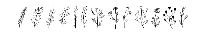 Flora In Minimal Font UPPERCASE