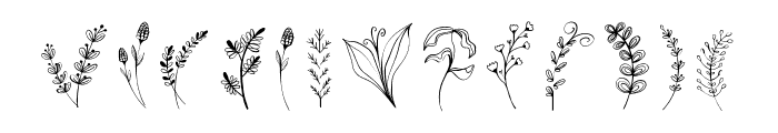 Flora In Minimal Font LOWERCASE