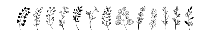 Flora In Minimal Font LOWERCASE