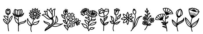 Flora  Set Font LOWERCASE