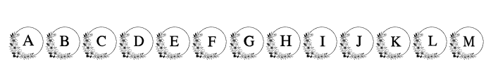Floral Accents Font UPPERCASE