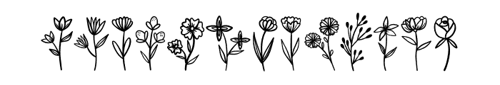 Floral Art Font UPPERCASE