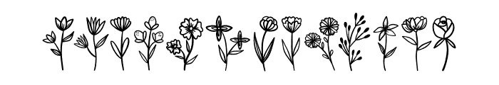 Floral Art Font LOWERCASE