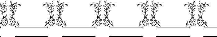 Floral Blossom Line Monogram Font OTHER CHARS