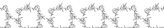 Floral Blossom Monogram Font OTHER CHARS