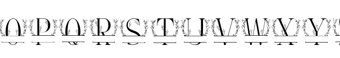 Floral Buds Monogram Font UPPERCASE