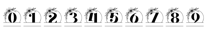Floral Charm Line Monogram Font OTHER CHARS