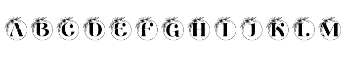 Floral Charm Monogram Font UPPERCASE