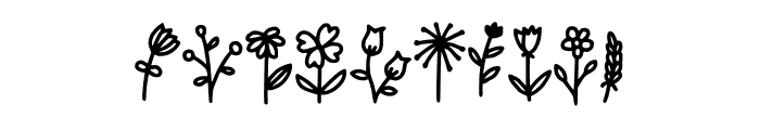 Floral Doodle Dingbat Regul Font OTHER CHARS