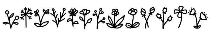 Floral Doodle Dingbat Regul Font UPPERCASE