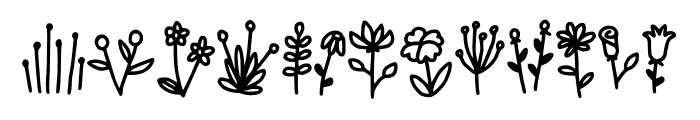 Floral Doodle Dingbat Regul Font LOWERCASE