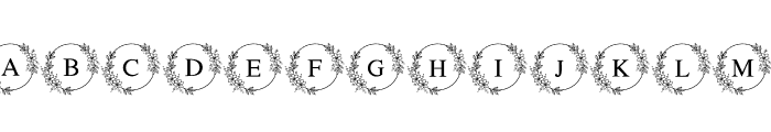 Floral Elegance Monogram Font UPPERCASE