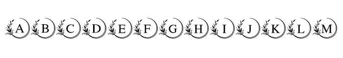 Floral Emblem Font UPPERCASE