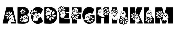 Floral Ghost Font UPPERCASE