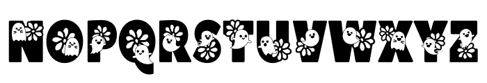 Floral Ghost Font UPPERCASE