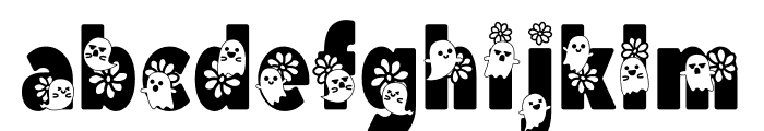 Floral Ghost Font LOWERCASE
