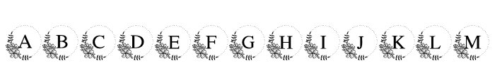Floral Grace Monogram Font UPPERCASE