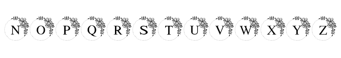 Floral Grace Monogram Font LOWERCASE