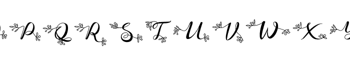 Floral Line Monogram Font LOWERCASE