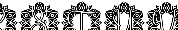 Floral Mandala Monogram Font LOWERCASE