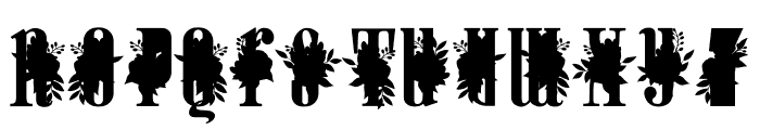 Floral Monogram Font UPPERCASE